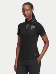 Beverly Hills Polo Club Polo L2601-HR Czarny Regular Fit. Czarne koszulki polo Beverly Hills Polo Club, l, bez wzorów, z bawełny, bez kołnierzyka, bez ramiączek. Za 245.99 zł.
