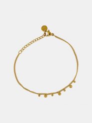 MOODE Bransoletka "Rosalie" z elementami ozdobnymi rozmiar: onesize. Żółte bransoletki MOODE, ze stali. Za 43.99 zł.