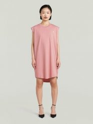 G-Star Sukienka w kolorze jasnoróżowym rozmiar: S. Różowe sukienki G-Star, na co dzień, s, bez wzorów, z bawełny, retro, bez kołnierzyka, bez ramiączek, midi, proste. Za 157.73 zł.