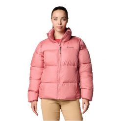 Kurtka sportowa damska Puffect II Full Zip Jacket. Czerwone kurtki sportowe Columbia, xl, bez wzorów, z poliesteru, bez kaptura, trekkingowe. Za 449.99 zł.