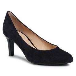 Półbuty HÖGL. Niebieskie czółenka Högl, bez wzorów, bez obcasa, na obcasie, bez zapięcia. Za 519.99 zł.