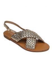 Sixth Sens Sandały w kolorze złotym rozmiar: 37. Żółte sandały Sixth Sens, bez wzorów, klasyczne, z otwartym noskiem, bez obcasa, bez zapięcia. Za 96.83 zł.