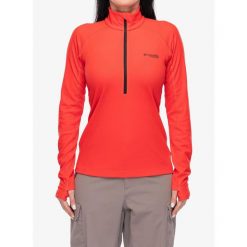 Bluza z zamkiem 1/2 damska Columbia DriVenture Half Zip. Czerwone bluzy Columbia, bez wzorów, bez kaptura. Za 329.99 zł.