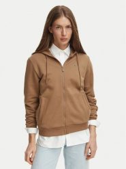 Lacoste Bluza SF5256 Brązowy jasny Regular Fit. Brązowe bluzy Lacoste, bez wzorów, z bawełny, bez kaptura. Za 639.99 zł.