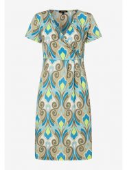 More & More Sukienka w kolorze oliwkowo-niebieskim rozmiar: 40. Brązowe sukienki More & More, bez wzorów, bez kołnierzyka, bez ramiączek, midi. Za 131.12 zł.