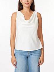 Scotch & Soda Bluzka w kolorze białym rozmiar: XS. Białe bluzki Scotch & Soda, xs, z aplikacjami, bez kołnierzyka, bez ramiączek. Za 57.20 zł.