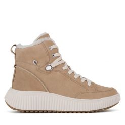 Botki Rieker Revolution Lifestyle. Brązowe botki Rieker Revolution Lifestyle, bez wzorów, bez obcasa, na płaskiej podeszwie, bez zapięcia. Za 399.00 zł.