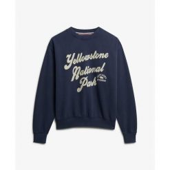 Bluza damska Superdry Lo-fi Outdoor. Niebieskie bluzy Superdry, bez wzorów, bez kaptura. Za 326.00 zł.