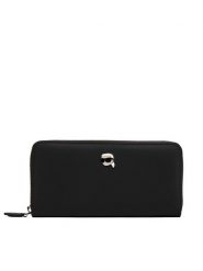 KARL LAGERFELD Duży Portfel Damski A4W32011 Czarny. Czarne portfele KARL LAGERFELD, bez wzorów, ze skóry. Za 549.99 zł.