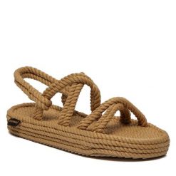 Sandały Bohonomad. Brązowe sandały Bohonomad, bez wzorów, bez obcasa, na płaskiej podeszwie, bez zapięcia. Za 269.99 zł.