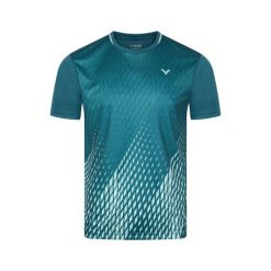 Koszulka sportowa unisex VICTOR T-43103 G. Niebieskie koszulki sportowe Victor, bez wzorów, z poliesteru, bez ramiączek. Za 149.99 zł.