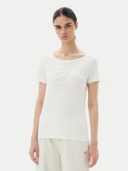 EA7 Emporio Armani T-Shirt 7W000184 AF10373 U0005 Écru Regular Fit. T-shirty EA7 Emporio Armani, m, bez wzorów, z bawełny, bez kołnierzyka, bez ramiączek. Za 229.99 zł.