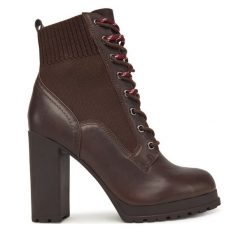 Botki Aldo. Brązowe botki Aldo, bez wzorów, bez obcasa, na słupku, bez zapięcia. Za 619.99 zł.