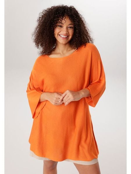 Aniston Sweter w kolorze pomarańczowym rozmiar: 48. Pomarańczowe swetry Aniston, bez wzorów, bez ramiączek. Za 139.34 zł.