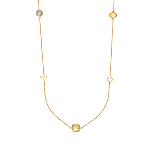 Naszyjnik Biarritz z kamieniami szlachetnymi. Żółte naszyjniki Lilou, z cytrynem, pozłacane. Za 549.00 zł.