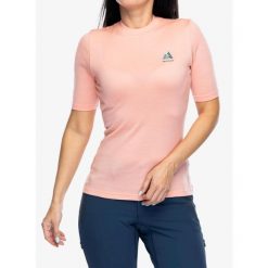 Koszulka merino damska Ortovox 185 Merino Mountain Hug TS. Czerwone bluzki ORTOVOX, bez wzorów, bez kołnierzyka, bez ramiączek. Za 361.99 zł.