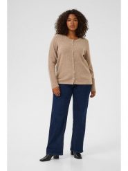 KAFFE curve Kardigan w kolorze jasnobrązowym rozmiar: M. Brązowe kardigany KAFFE curve, m, bez wzorów. Za 130.99 zł.