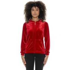 Bluza z kaptur na co dzień na siłownię. Czerwone bluzy LEONE 1947 APPAREL, bez wzorów, z poliesteru, bez kaptura. Za 191.56 zł.