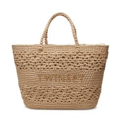 Torebka TWINSET. Brązowe shopper Twinset, bez wzorów, bez dodatków. Za 759.99 zł.
