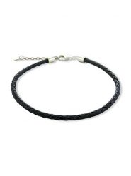 CHARM'S Skórzana bransoletka w kolorze czarnym rozmiar: 20 cm. Czarne bransoletki CHARM'S, srebrne. Za 88.02 zł.