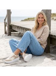 Inselhauptstadt Sneakersy w kolorze beżowym rozmiar: 36. Brązowe trampki Inselhauptstadt, bez wzorów, bez zapięcia. Za 104.89 zł.