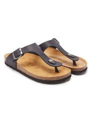 Mandel Skórzane japonki "Blanca" w kolorze czarnym rozmiar: 37. Czarne klapki Mandel, bez wzorów, bez obcasa. Za 130.99 zł.