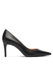 Stuart Weitzman Szpilki Stuart Power 75 SK328 Czarny. Czarne szpilki Stuart Weitzman, bez wzorów, ze skóry, bez obcasa, na szpilce, bez zapięcia. Za 1,849.00 zł.