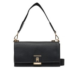 Torebka Tommy Hilfiger. Czarne torebki klasyczne TOMMY HILFIGER, bez wzorów, bez dodatków. Za 699.99 zł.