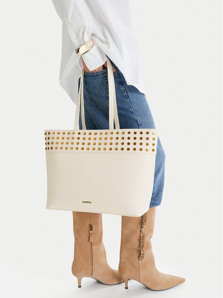Badura Torebka C-MADIA-2533A Écru. Białe shopper Badura, bez wzorów, z materiału, bez dodatków. Za 135.99 zł.