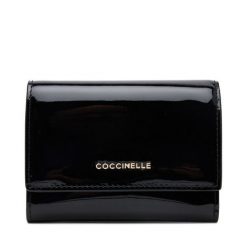 Mały Portfel Damski Coccinelle. Czarne portfele Coccinelle, bez wzorów. Za 329.99 zł.