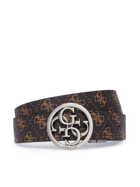 Guess Pasek Damski BM7960 P6435 Brązowy ciemny. Brązowe paski Guess, z aplikacjami, ze skóry. Za 284.99 zł.