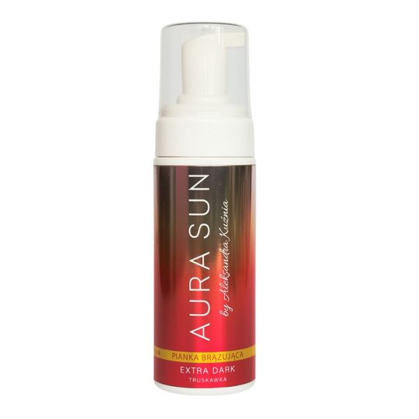 Aura Sun Pianka brązująca Extra Dark o zapachu truskawkowym Samoopalacze 150 ml Damski. Kremy do opalania Aura Sun. Za 178.79 zł.