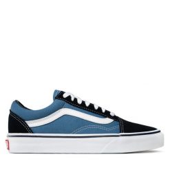 Tenisówki Vans. Niebieskie trampki Vans, bez wzorów, bez zapięcia. Za 199.99 zł.