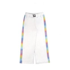 Spodnie dresowe z bawełna na co dzień na siłownię. Białe spodnie dresowe LEONE 1947 APPAREL, bez wzorów, z bawełny, na fitness i siłownię. Za 82.10 zł.