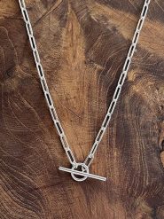 Eclat d'Argent Srebrny naszyjnik z elementem ozdobnym - dł. 45 cm rozmiar: onesize. Szare naszyjniki Eclat d'Argent, srebrne. Za 237.17 zł.