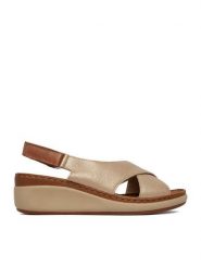 Lasocki Sandały CEO-WI23-PIE-01 Beżowy. Brązowe sandały Lasocki, bez wzorów, ze skóry, bez obcasa, na koturnie, bez zapięcia. Za 179.99 zł.