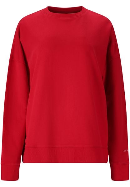Bluza damska Athlecia Breslin. Czerwone bluzy Athlecia, l, bez wzorów, z bawełny, bez kaptura. Za 213.35 zł.