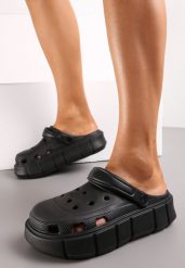 Czarne Piankowe Klapki z Paskiem Zanthe. Czarne klapki Renee, bez wzorów, bez obcasa. Za 44.99 zł.