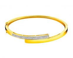 Bransoletka z żółtego złota z diamentami - 0,18 ct - próba 585. Żółte bransoletki Apart, z diamentem, złote. Za 10,990.00 zł.