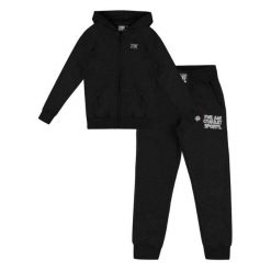 Bluza z kaptur na trening na czas wolny. Czarne bluzy LEONE 1947 APPAREL, bez wzorów, z bawełny, bez kaptura. W wyprzedaży za 112.15 zł.