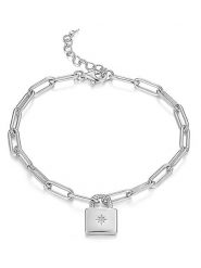 Eclat d'Argent Srebrna bransoletka z elementem ozdobnym rozmiar: onesize. Szare bransoletki Eclat d'Argent, srebrne. Za 173.99 zł.