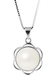 Pearl Addict Srebrny naszyjnik z perłą - dł. 42 cm rozmiar: onesize. Białe naszyjniki Pearl Addict, z perłą, srebrne. Za 173.99 zł.