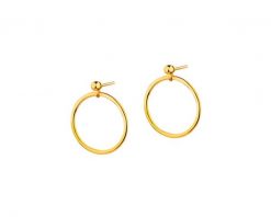 Złote kolczyki - koła, 20 mm. Żółte kolczyki Apart, złote. Za 599.00 zł.