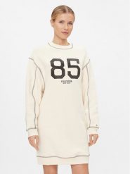 Tommy Hilfiger Sukienka dzianinowa Varsity 85 WW0WW40614 Beżowy Relaxed Fit. Brązowe sukienki TOMMY HILFIGER, m, bez wzorów, z bawełny, bez kołnierzyka, bez ramiączek. Za 379.99 zł.