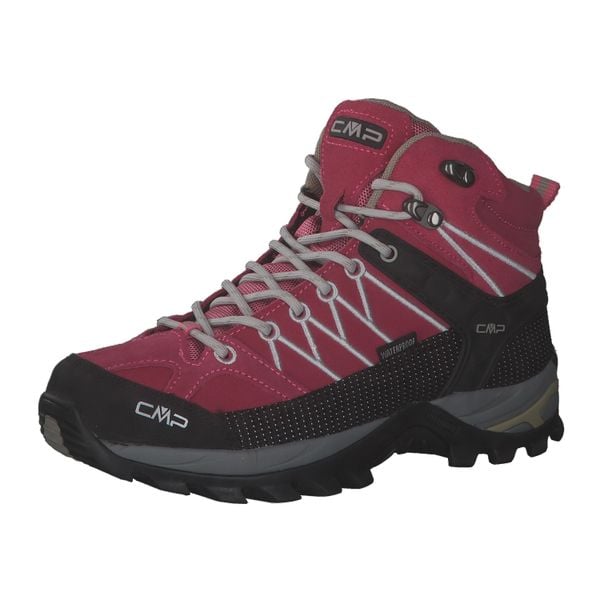 Damskie buty trekkingowe CMP Rigel Waterproof. Czerwone trekkingi CMP, z materiału. W wyprzedaży za 399.99 zł.