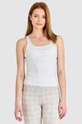 GUESS Sportowy top damski z ozdobnymi plecami, Rozmiar M. Brązowe koszulki sportowe Guess, z aplikacjami, bez ramiączek. W wyprzedaży za 139.99 zł.