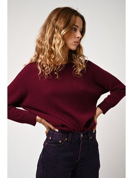 AUTHENTIC CASHMERE Kaszmirowy sweter "Goléon" w kolorze bordowym rozmiar: S. Czerwone swetry AUTHENTIC CASHMERE, s, bez wzorów, z kaszmiru, bez ramiączek. Za 409.95 zł.