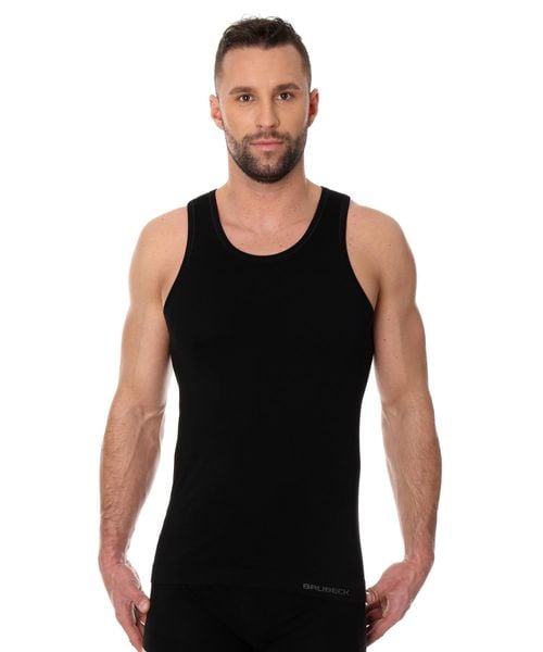 Podkoszulek męski bawełniany Brubeck COMFORT COTTON. Czarne kurtki Brubeck, m, bez wzorów, z bawełny, bez kaptura. Za 54.99 zł.
