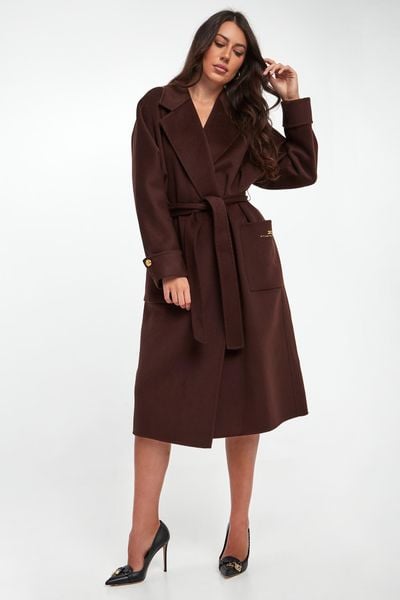 Płaszcz damski wełniany ELISABETTA FRANCHI. Płaszcze Elisabetta Franchi, bez wzorów, z wełny, bez kaptura. Za 3,559.00 zł.