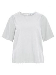 Vila Bluzka w kolorze szarym rozmiar: 34. Szare bluzki Vila, bez wzorów, z bawełny, bez kołnierzyka, bez ramiączek. Za 52.42 zł.